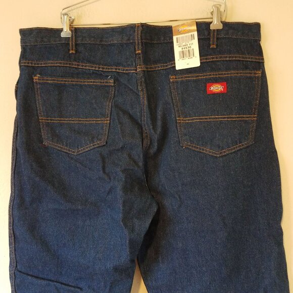 Dickies Industrial Jeans Men's 44x30 Relaxed Fit Rinsed Indigo Blue CR393RNB NWT - Picture 8 of 8